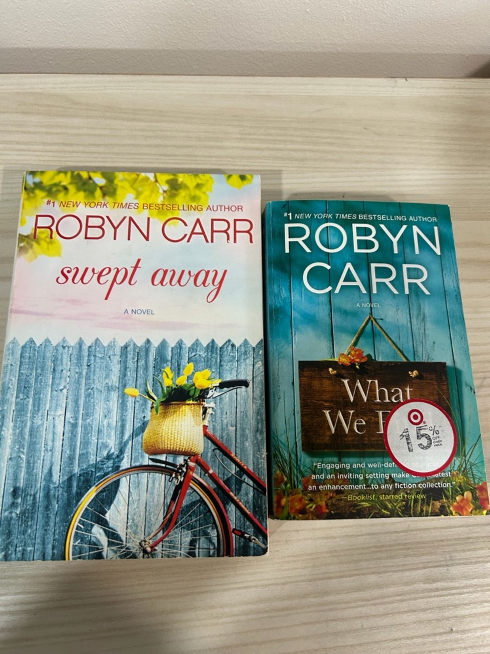Swept Away & What We Find by Robyn Carr- Two Paperback Novels